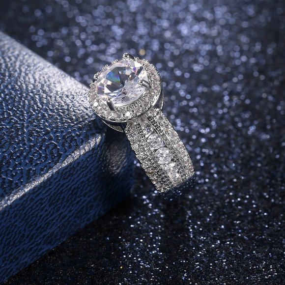 🔥 Three Layer Dainty Shiny Zircon Full Around Luxury Rings for Women,EVGG1392 - Picture 2 of 6